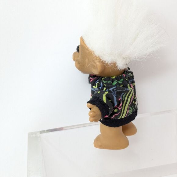 Vintage RUSS Troll Doll with Shirt and Short White Hair - Picture 9 of 15